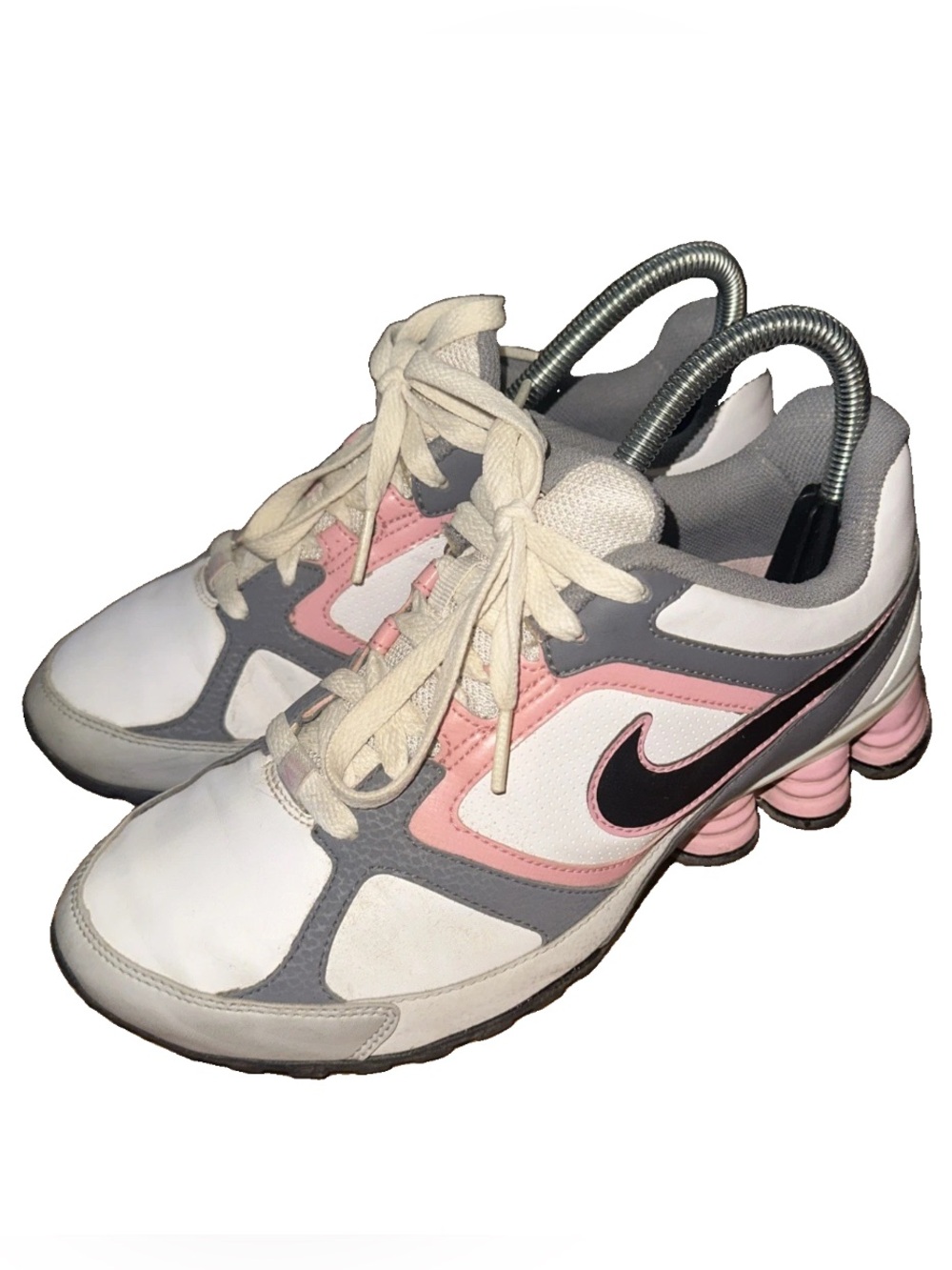 Vintage Nike Shox Pink White Womens Size 6.5 Y2K Running Shoes Sneakers
